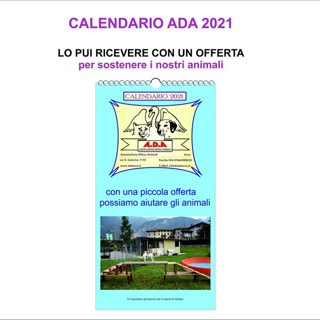 Ada Arco Calendario Ada 2021 calendario 2021 comune arco